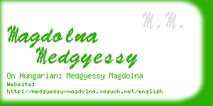 magdolna medgyessy business card